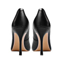 2019 High Heel Stiletto Women's Pumps  Black Genuine Leather x19-c132C Ladies Women custom Dress Shoes Heels For Lady